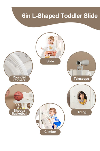 Ma Baby Kids Slide Thicker Toys Indoor Small Slide Swing Plastic Baby Slide Foldable Household