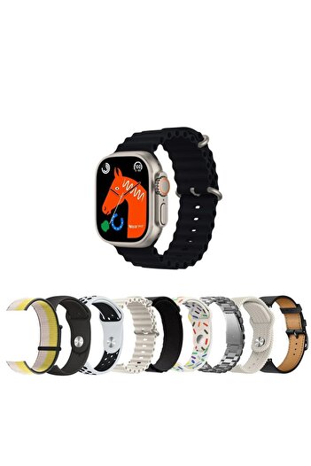 TECHNOMEN Watch Ultra 10 Kordon Hediyeli Akıllı Saat Son Versiyon