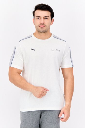 Puma x Mercedes AMG Men Sportswear Fit Short Sleeves Outdoor T-Shirt, White