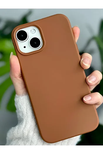 Go Aksesuar iPhone 13 - 14 - 15 Compatible Velvet Stain-Proof Liquid Silicone Launch Case