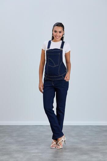 Işşıl IŞIL 5687-Picior Pipe Cut confortabil Licra Blugi Maternitate Gardener-Tul