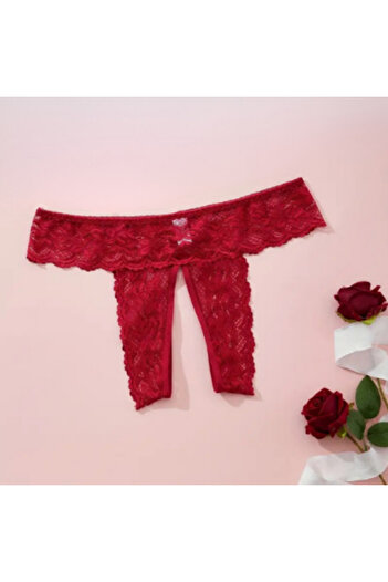 Bacio Set de 3 piese pentru femei, cu zone private, cu dantelă deschisă