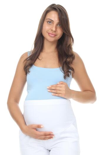 Işşıl 4440-Cotton Lycra Maternity Combed Cotton Shorts with Abdominal Band