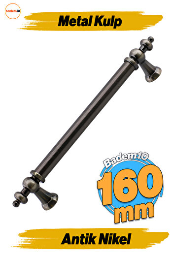 Badem10 Osmanlı (192 mm  19.2 cm) Antik Nikel Metal Mobilya Mutfak Çekmece Dolap Dolabı Kulbu Kulpu Kulpları
