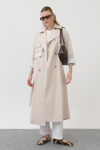REMSA Beige Seasonal Trench Coat 32141