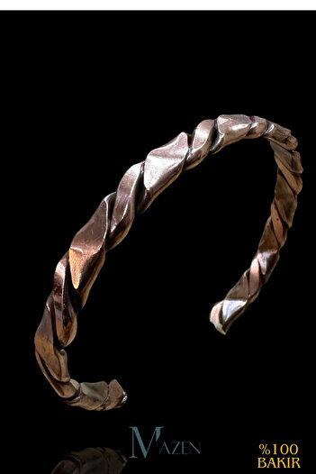 MAZEN Adjustable , 100% Pure Copper, Authentic, Unisex Bracelet - Stylish and Natural Design