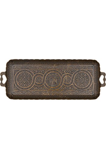 KT HOME 33X14Cm Rectangular Tray Coffee and Beverage Serving for 2