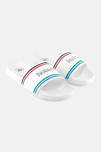 hummel Men Retor Pool Slip On Slides, White