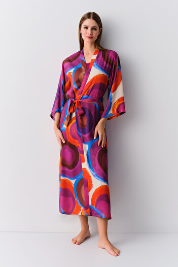 SUWEN Iris Long Dressing Gown