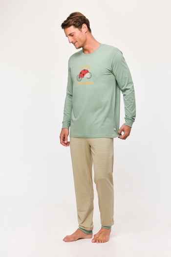 Woody Men's Pajamas-Plc - 751-Green
