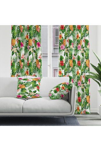 EVSEHOMES Flower Pineapple Living Room Kitchen Single Wing Background Curtain