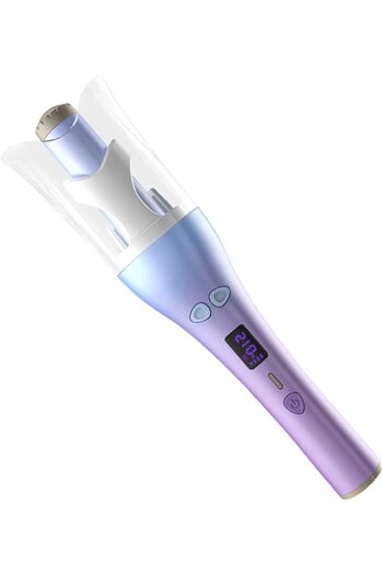 sharpdo Auto Hair Curling Wand Ion Wrap Curler with Ceramic Ionic Barrel