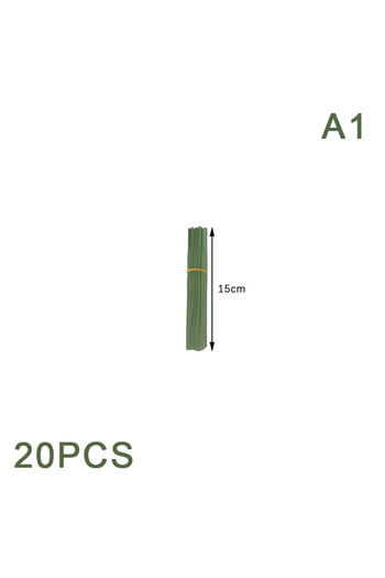 Choice A1 20Pcs 15/20/25/30/40cm Artificial Green Flower Stem DIY Floral Material Handmade Wire Stem Access