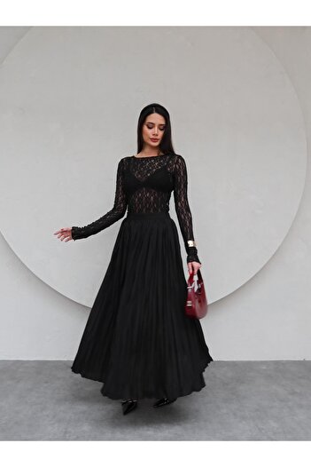 ESRAHELVACI Wrinkled Look Maxi Skirt