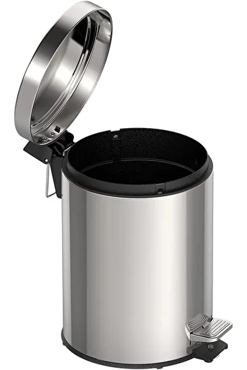 TRAMONTINA Since 1911, Made In Brazil - 5l Stainless Steel Pedal Trash Bin With A Removable Internal Bucket