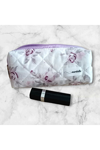 nartella Lila Bozuk Para Cüzdanı Mini Kozmetik Makyaj Çantası Ruj Çantası Mini Boy Organize