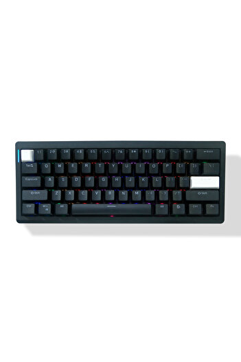 Choice black GMK61 mechanical keyboard Hot Swap RGB backlight Gasket Structure with Bluetooth/2.4Ghz/Type-C