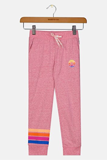Converse Kids Girl Brand Logo Pull On Jogger Pants, Pink