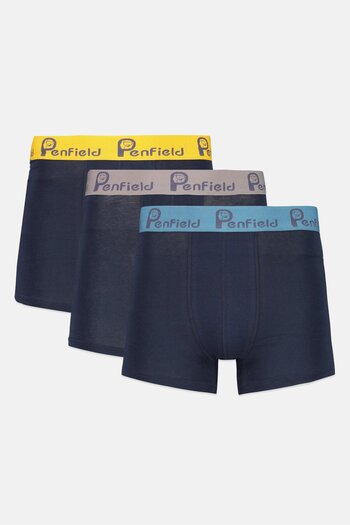 Penfield Men Brand Logo 3 Piece Boxer, Navy