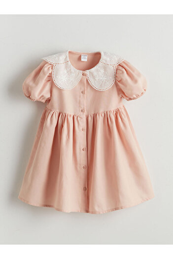 LC Waikiki Lcw Kids Baby Collar Girls Gabardine Dress