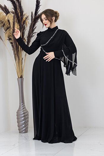 PİENNAR Ahenk Jumpsuit with Cape Shoulders