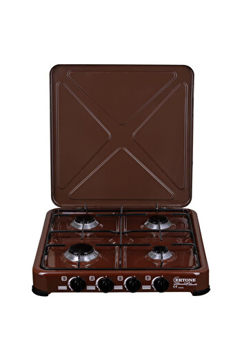 ertone Ertone LPG Minigas, MN209MR, Enameled, 4 Burners, Brown