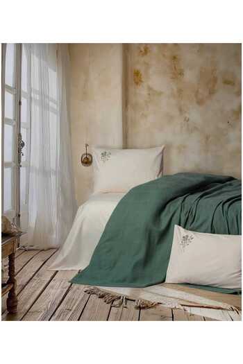 Cotton Box Spin Single Pique Set Sophia Green