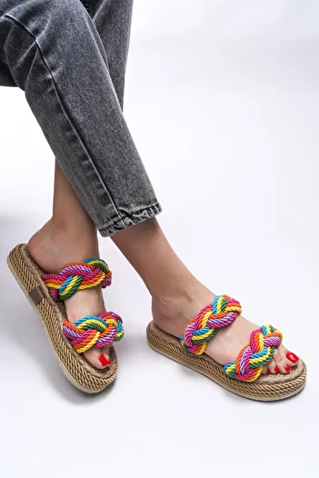 Riccon Elystala Women's Slippers 0012103   Golden Rainbow