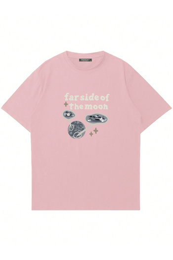 Mad&Calf Μπλουζάκι Unisex Farside Of The Moon με στάμπα με λαιμόκοψη
