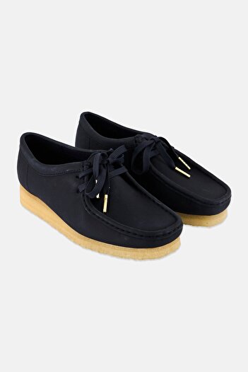 CLARKS Women Standard Wallabee Lace Up Casual Shoes, Navy