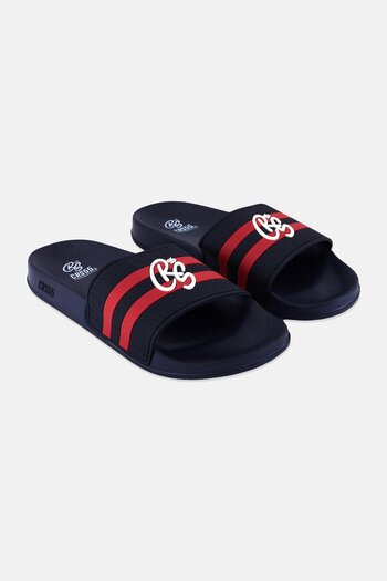 Crosshatch Men Slip On Hamlax Slides, Navy