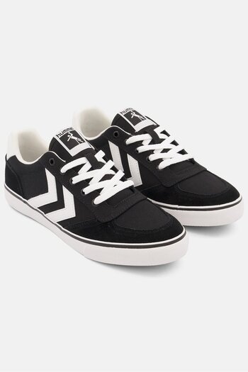 hummel Men Stadid Low Lace Up Casual Shoes, Black Combo