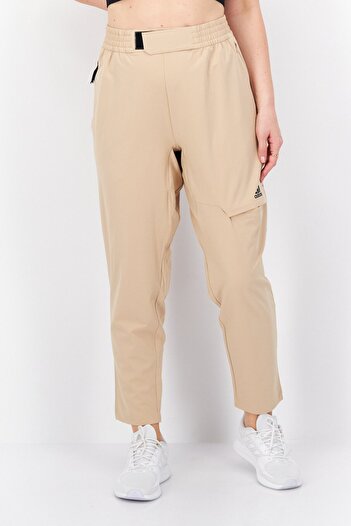 adidas Women Sportswear Fit Outdoor Jogger Pants, Beige