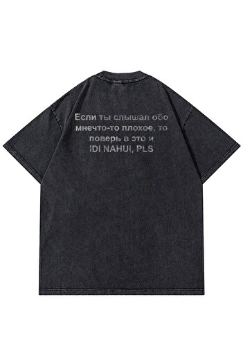 Trendiz Anthracite Unisex Nahui Washable T-Shirt