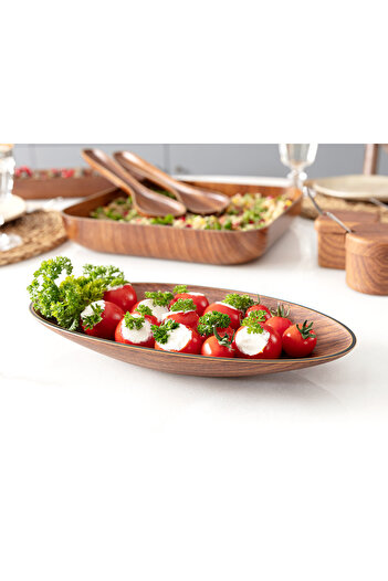 Madame Coco Ancona Presentation Plate - Brown