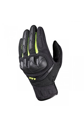 LS2 Summer Gloves Kubra Black Anthracite Neon Yellow