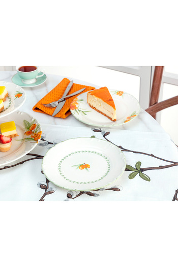 Madame Coco Set of 6 Cake Plates with Quill Pattern - 19 cm