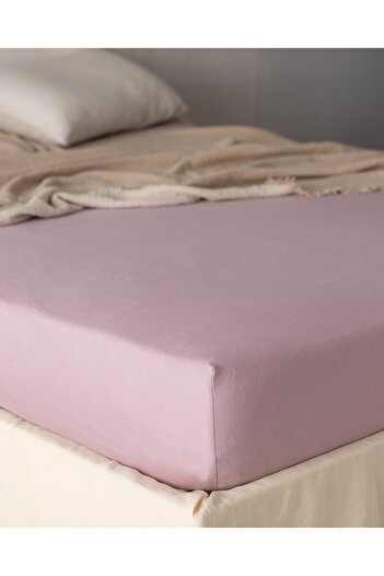 Madame Coco Belle Plus Elastic Single Bamboo Bed Sheet - Light Plum