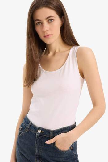 DeFacto White Women's Tank Top I1059Az/Wt34