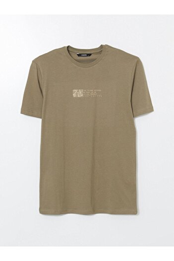 LC Waikiki Ανδρικό μπλουζάκι XSIDE Crew Neck με στάμπα χτενισμένο βαμβακερό