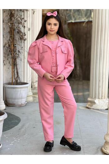 KOKOŞ BEBEK Kokoş Bustier Included Jacket, Trousers Set |   Between 7/16 Years