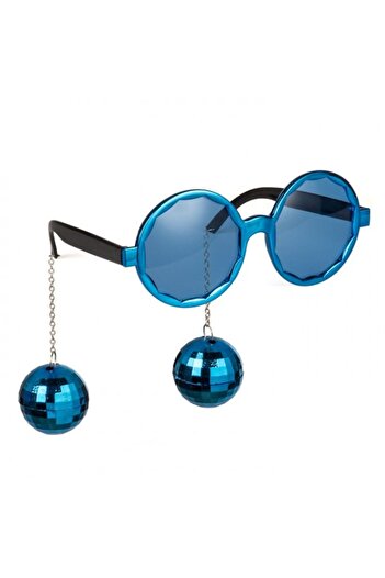 Skygo Bright Blue Disco Collective Earrings New Year's Party Glasses