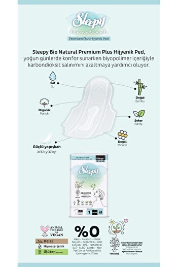 Sleepy 6 AL 5 ÖDE Bio Natural Hijyenik Ped Uzun 20'li ve Rosie