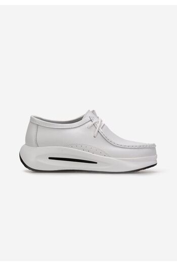 B T Shoes Mocasini dama piele Albeida V2 albi