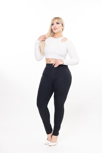 tarzımsüper Plus Size Full Lycra Stretchy Comfort Model Elastic Waist Recovery High Waist Leggings Jeans