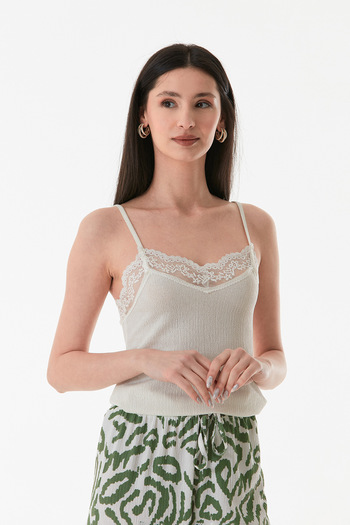 Fulla Moda Wrapped Fabric Lace Strap Bodysuit