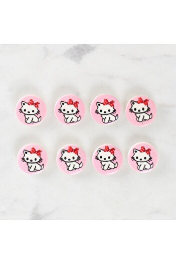 KNC Home Loren Crafts 8-Piece Cat Button - 1027