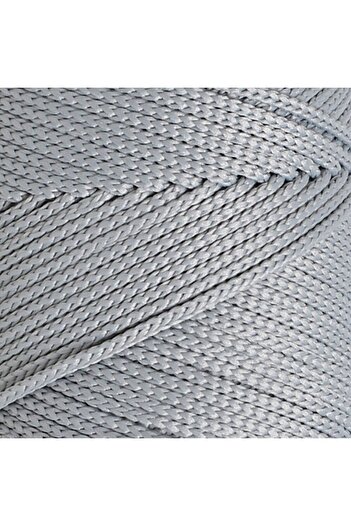 Loren Polyester Soft Macrame Light Gray Hand Knitting Yarn - Lm036 - 34441