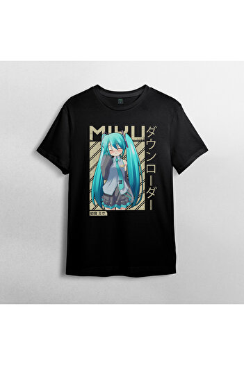 Pixxa Μπλουζάκι από 100% βαμβάκι Hatsune Miku Crew Neck Model 1