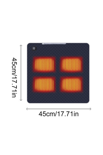 ALLOYSEED 2PCS Navy Blue Small 5V USB Sleeping Electric Heating Pad Heated Cushion Cold Resistant 3-Level Temp